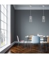 Outlet: V-Tac pendellampe - Matt hvit, metall, E27