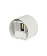 5W LED vegglampe - IP65 utendørs, Rund, Hvit, Justerbar spredning, Inkl. lyskilde