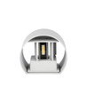 5W LED vegglampe - IP65 utendørs, Rund, Hvit, Justerbar spredning, Inkl. lyskilde