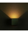 5W LED vegglampe - IP65 utendørs, firkantet, grå, justerbar spredning, inkl. lyskilde