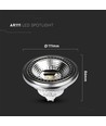 GU10 12W LED-spot - AR111