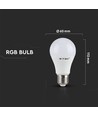 E27 6W LED-pære - Med RF-fjernkontroll, RGB