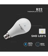 B22 15W LED-pære - A65, kraftig pære