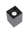 GU10 Taklampe - IP20, firkantet, sort, uten lyskilde
