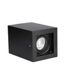 GU10 Taklampe - IP20, firkantet, sort, uten lyskilde