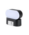 6W LED vegglampe - IP65 utendørs, oval, roterbar 350 grader, sort, inkl. lyskilde