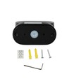 V-Tac 6W LED svart vegglampe - Oval, roterbar 350 grader, IP65 utendørs, 230V, inkl. lyskilde