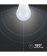 V-Tac 4,5W LED kronepære - Samsung LED chip, G45, E27