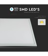 V-Tac 60x60 LED panel - 32W, 4320lm, 120lm/w, hvit kant