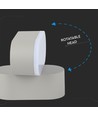 6W LED vegglampe - IP65 utendørs, oval, grå, roterbar 350 grader, inkl. lyskilde