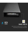 V-Tac 6W LED sort vegglampe - IP65 utendørs, 230V, inkl. lyskilde
