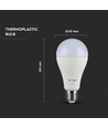 E27 15W LED-pære - A65, Samsung LED-chip
