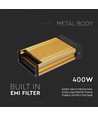 400W / 24V DC strømforsyning - 16.6A, IP45 regntett