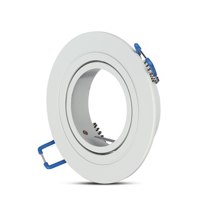 MR16 eller GU10 Downlight-sett, uten lyskilde, matthvit, hull: Ø7,5 cm, mål: Ø9,1 cm