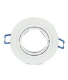 MR16 eller GU10 Downlight-sett, uten lyskilde, matthvit, hull: Ø7,5 cm, mål: Ø9,1 cm