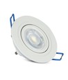 MR16 eller GU10 Downlight-sett, uten lyskilde, matthvit, hull: Ø7,5 cm, mål: Ø9,1 cm