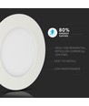 LED innfellingspanel, 24W - Samsung LED-chip, Hull: Ø28 cm, Mål: Ø30 cm