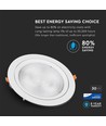 30W Ø22,5cm LED spotlight - Hull: Ø19,5 cm, Mål: Ø22,5 cm, 3 cm høy, Samsung LED chip