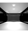 30W Ø22,5cm LED spotlight - Hull: Ø19,5 cm, Mål: Ø22,5 cm, 3 cm høy, Samsung LED chip