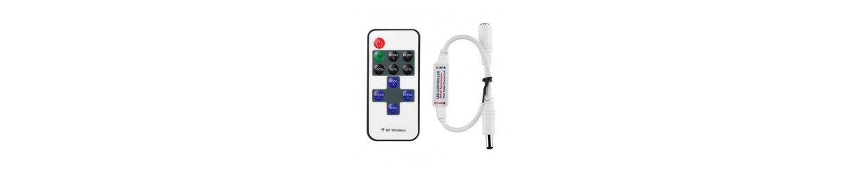 Ensfarget LED Strip Tilbehør 12V/24V