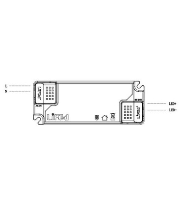 Koblingsskjema for en Triac fasedimbar LED-driver.