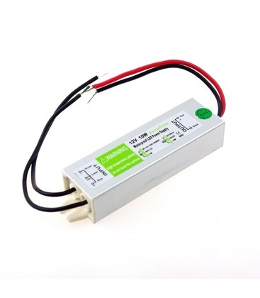 Kompakt 10W 12V DC vanntett transformator for LED-installasjoner