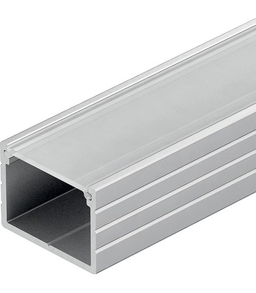Bred eloksert aluminiumsprofil med matt deksel for optimal varmeavledning av LED-striper.